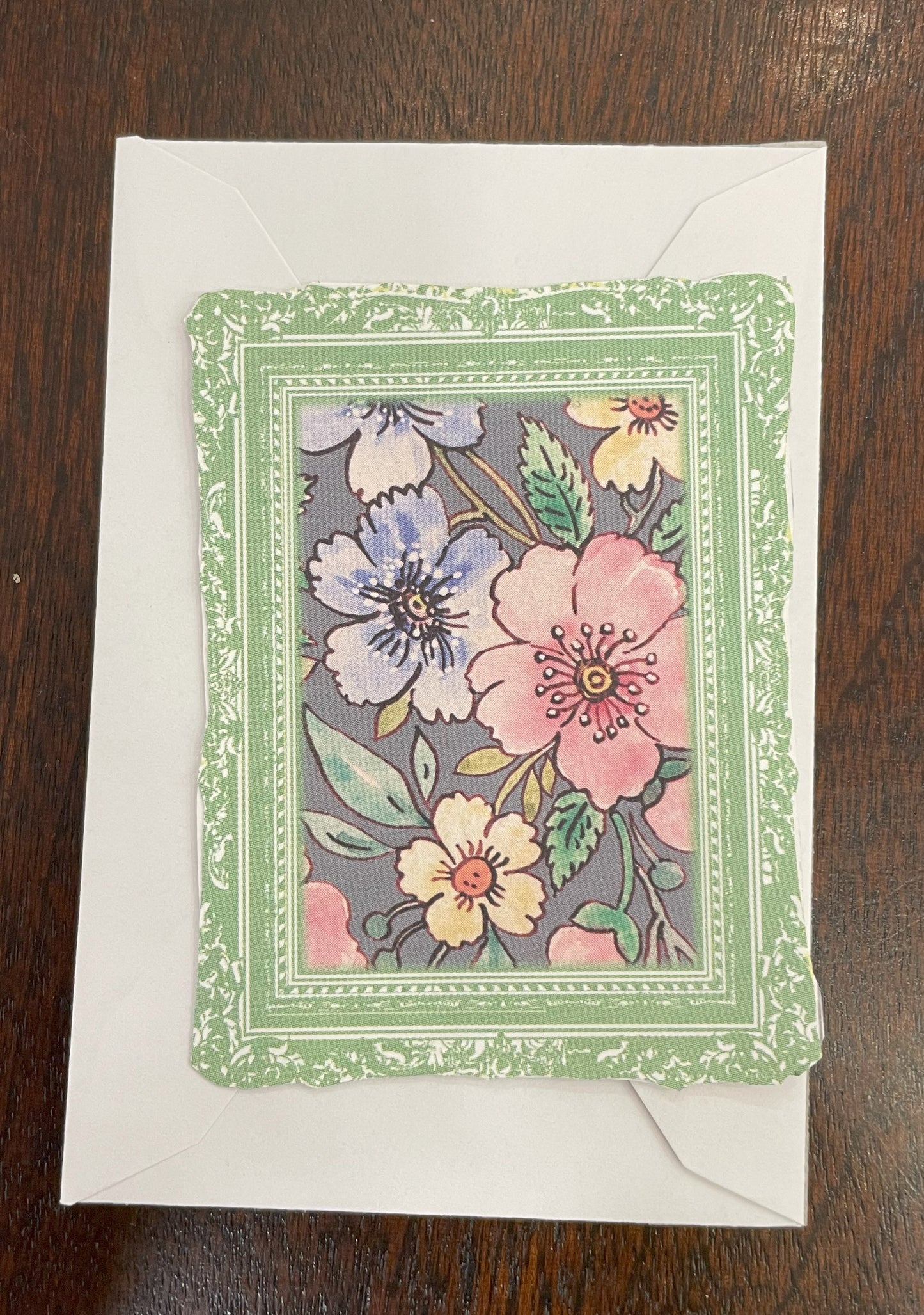 Tarjeta marco con rosas