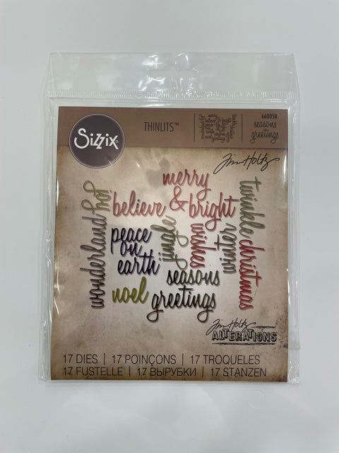 Troquel Tim Holtz Seasons Greetings